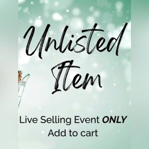Unlisted Item for Live Selling Event